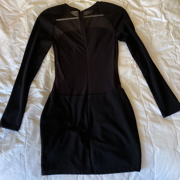 Black Long Sleeve, Sheer Back and sleeves - Picture 2 of 4